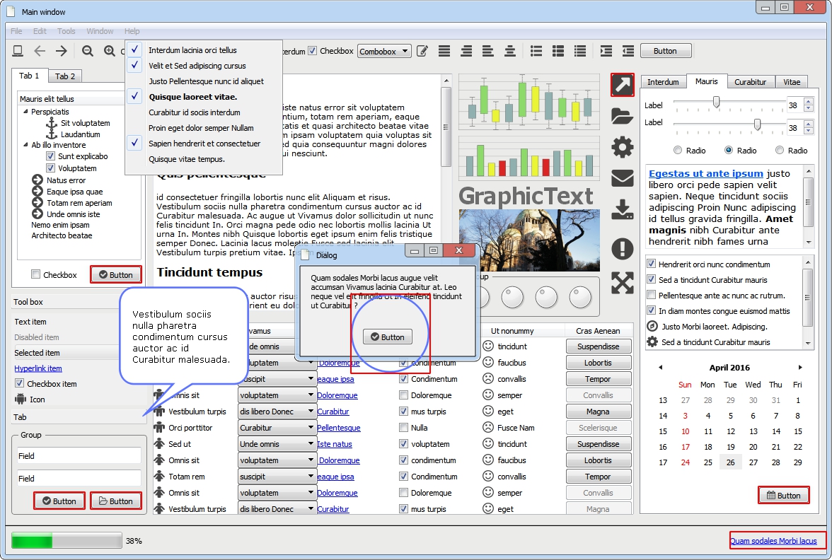 MockupUI - Main window example
